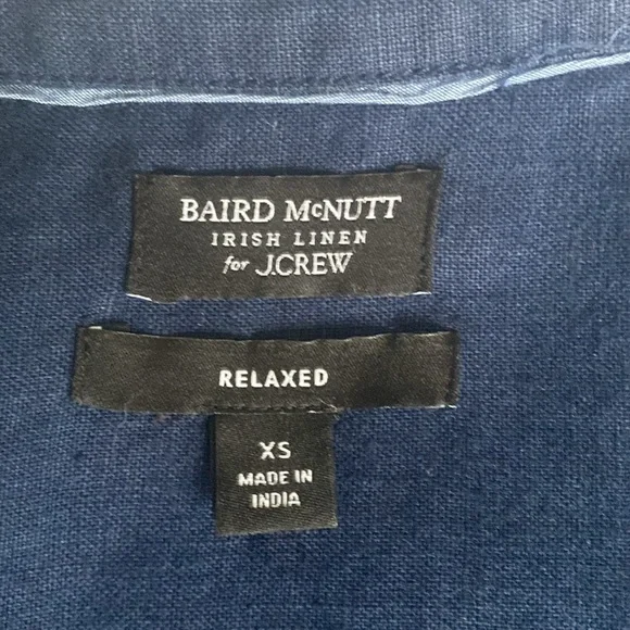 J. Crew Relaxed-fit short-sleeve Baird McNutt Irish linen shirt Navy XS - Picture 4 of 4